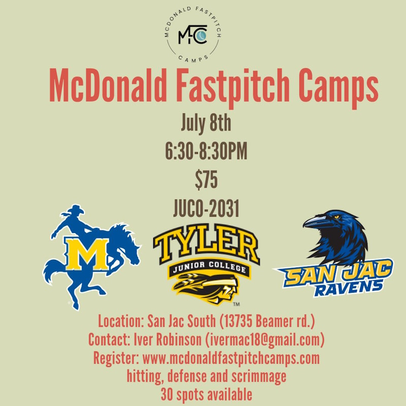 McDonald Fastpitch Camp Flyer