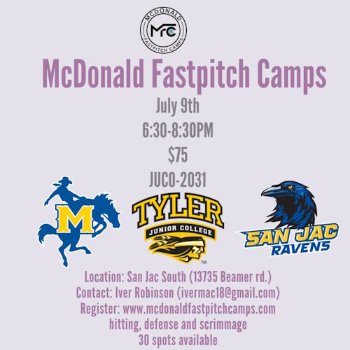 McDonald Fastpitch Camp Flyer