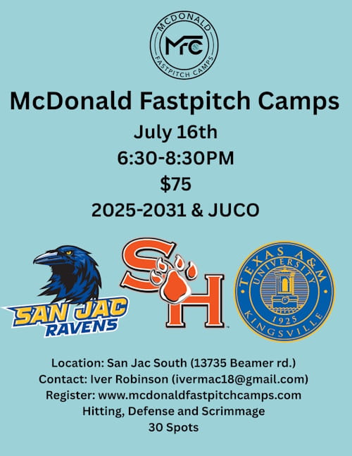 McDonald Fastpitch Camp Flyer