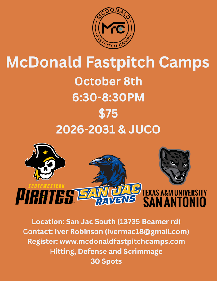 McDonald Fastpitch Camp Flyer